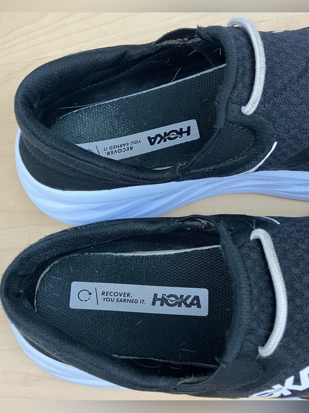 Hoka One One Women’s Size 10 Ora Recovery Shoe 2 Slip On Black & White Shoes - Picture 10 of 11